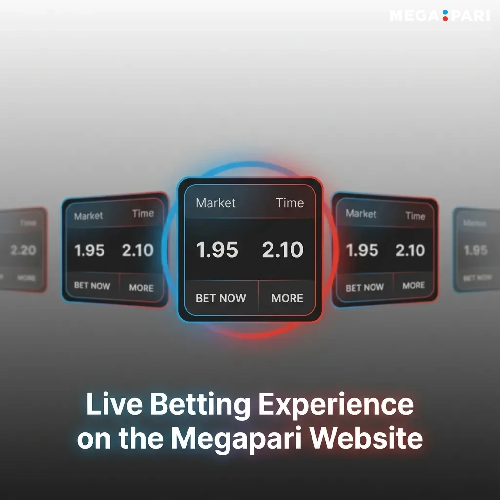 Megapari live betting interface showing in-play odds, match stats, and fast bet options across multiple sports