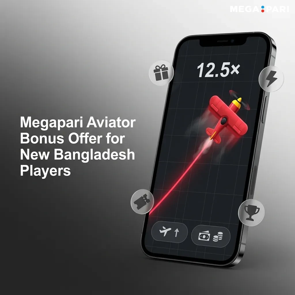 Megapari Aviator welcome bonus banner for new Bangladesh players showing 100% up to 200,000 BDT and 150 free spins