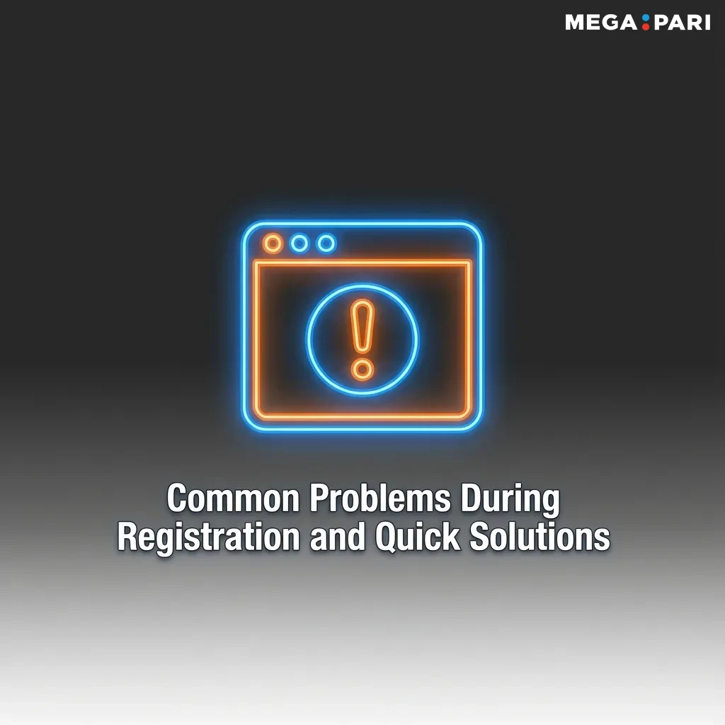 Infographic titled “Common Problems During Registration and Quick Solutions” with icons and brief fix tips for each issue.