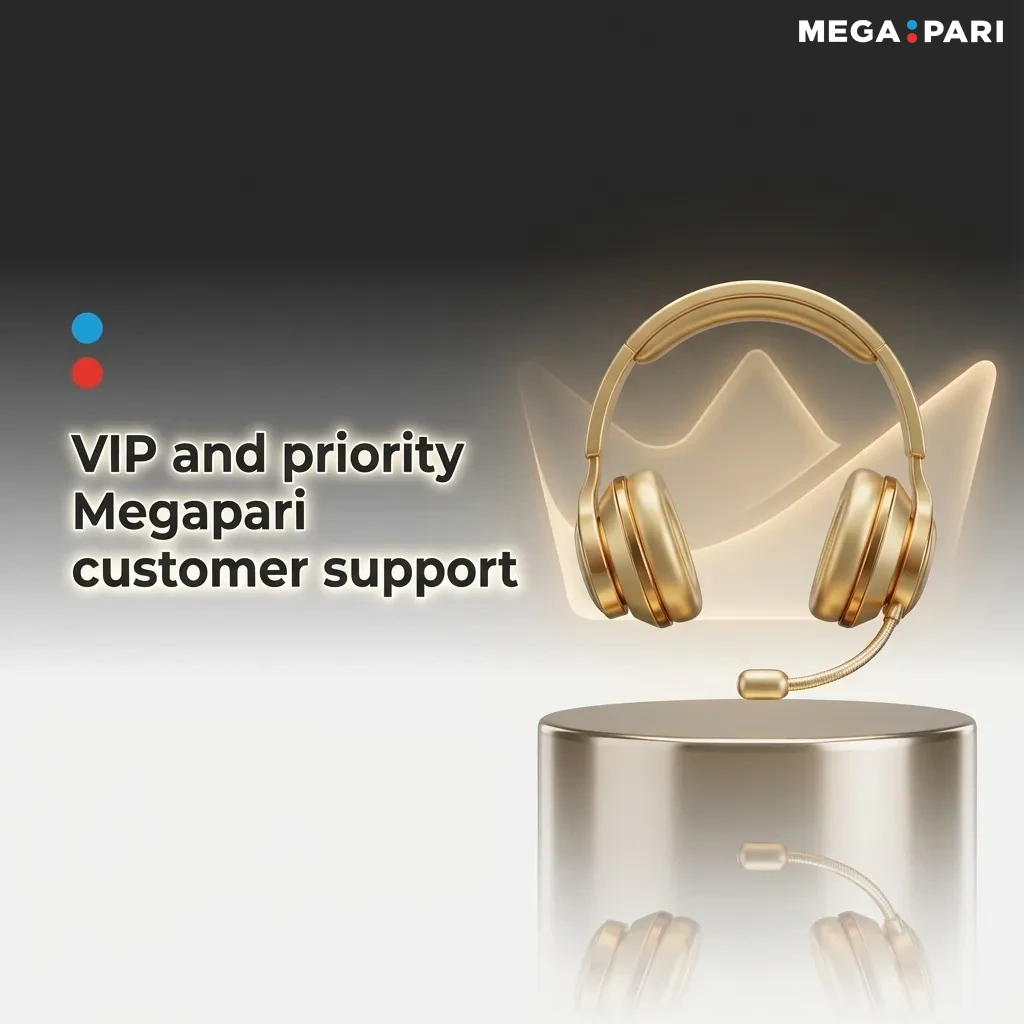 Illustration of a VIP Megapari player getting priority customer support from a dedicated account manager via chat and phone