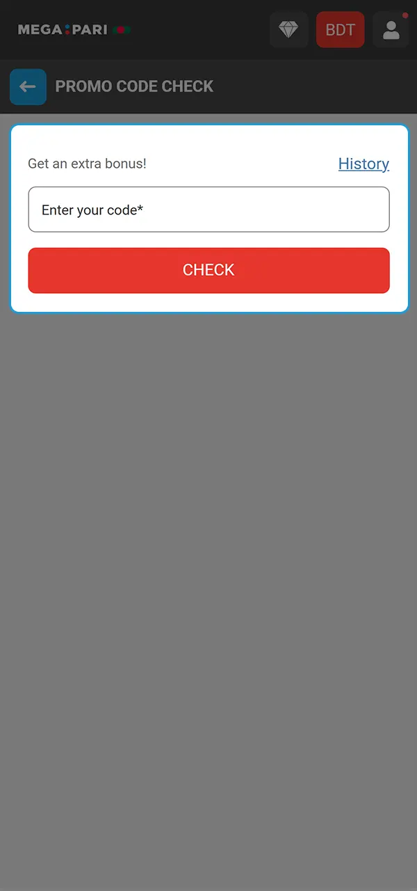 Enter the promo code and receive bonuses for playing at Megapari Casino.