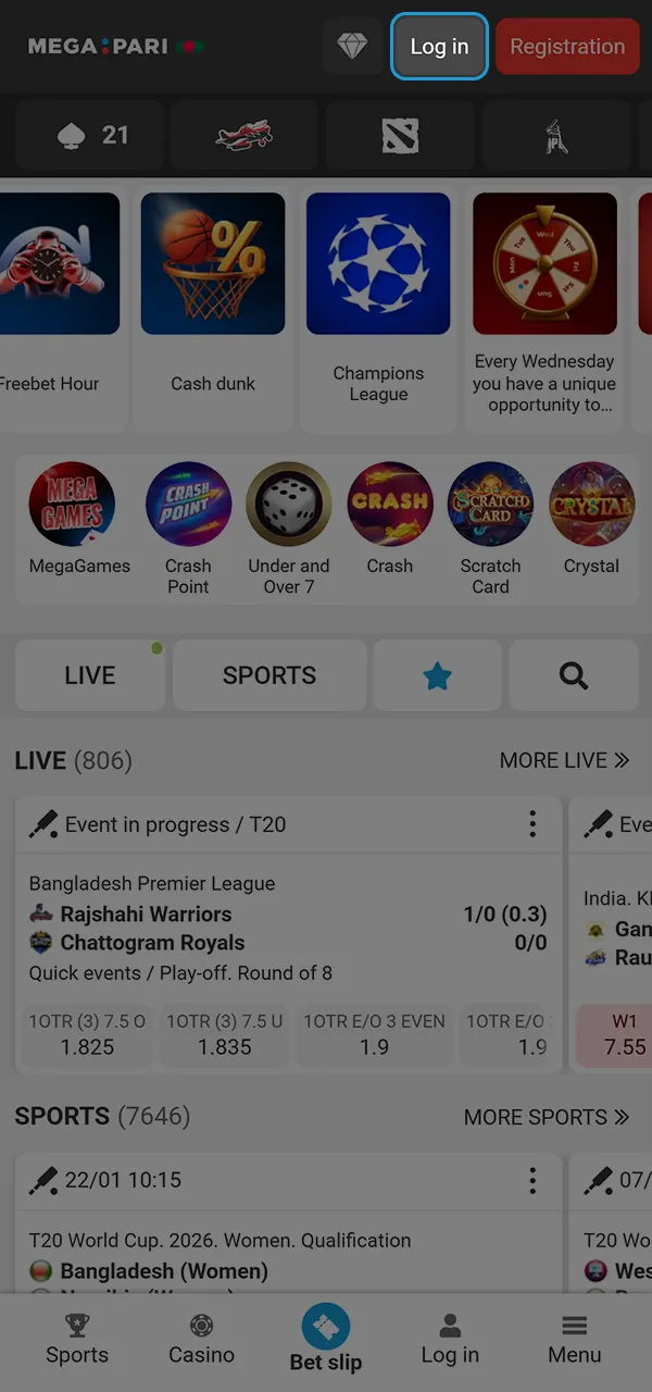 Start winning with Megapari Casino.