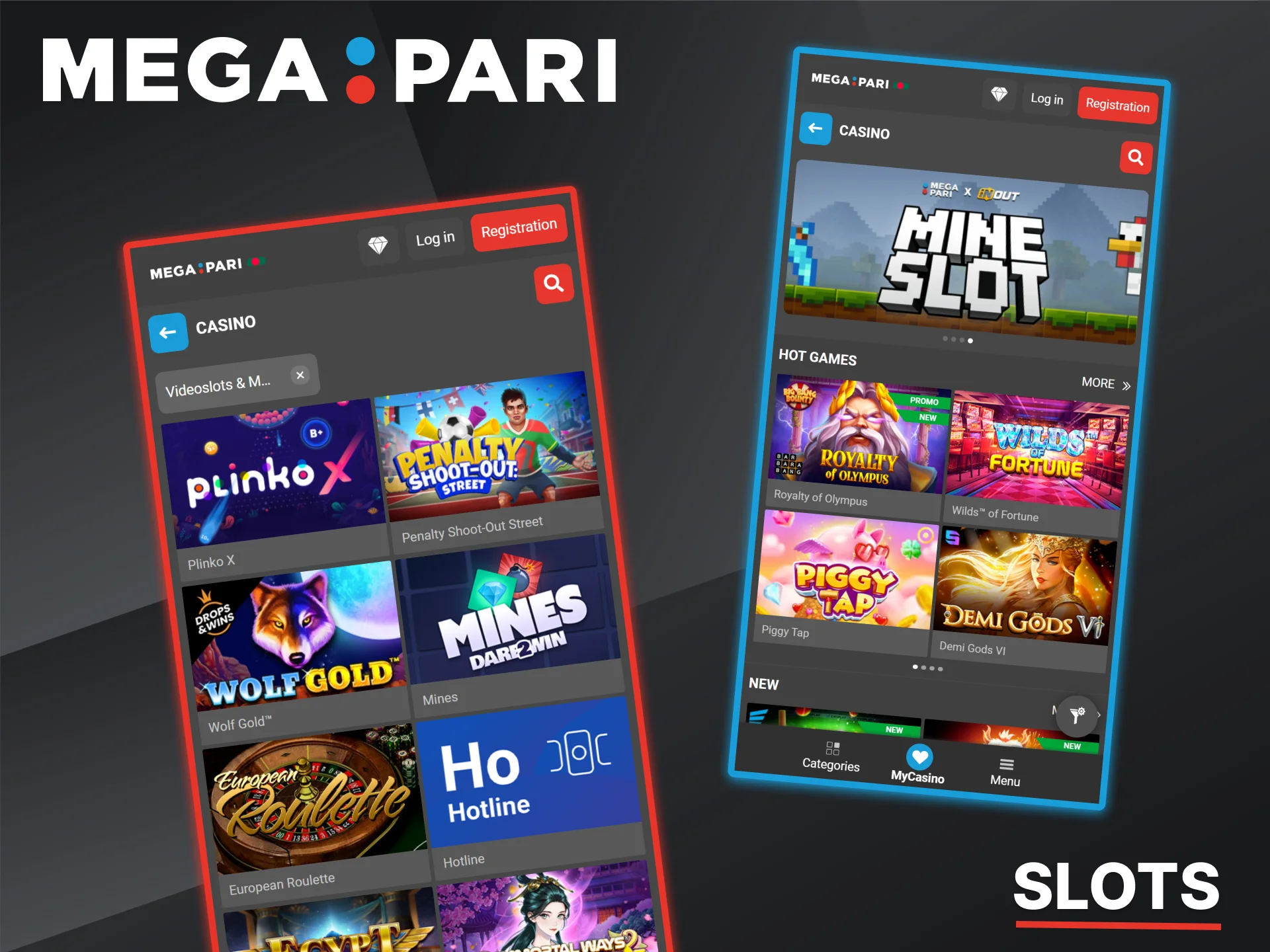 Megapari Casino offers a large gallery of popular themed slot machines with excellent graphics.
