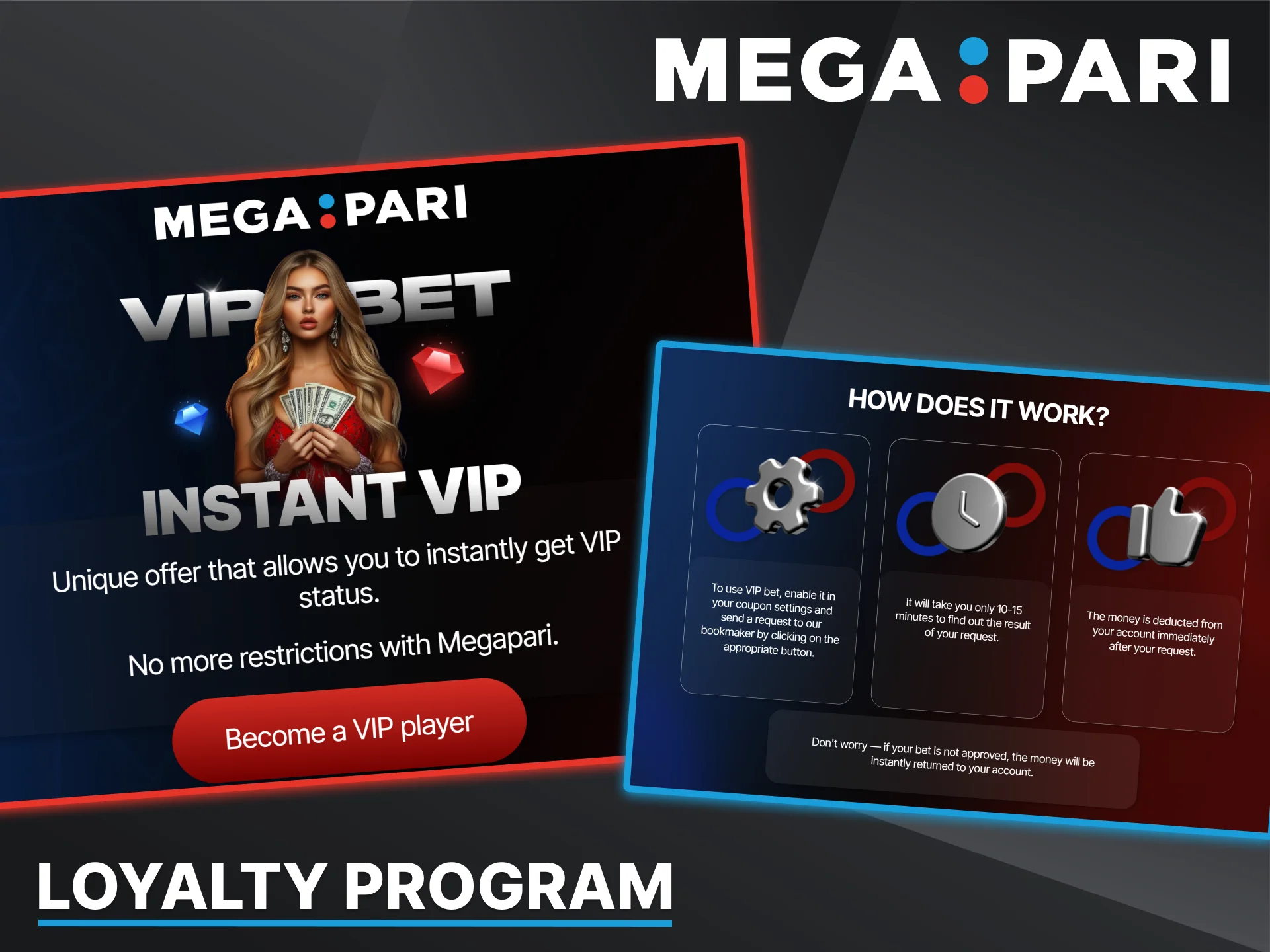 Become a regular user of the Megapari bookmaker and receive a range of loyalty program benefits.