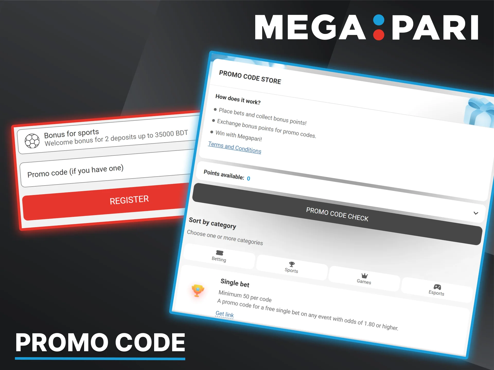 Use the promo code and unlock additional bonuses on the Megapari platform.