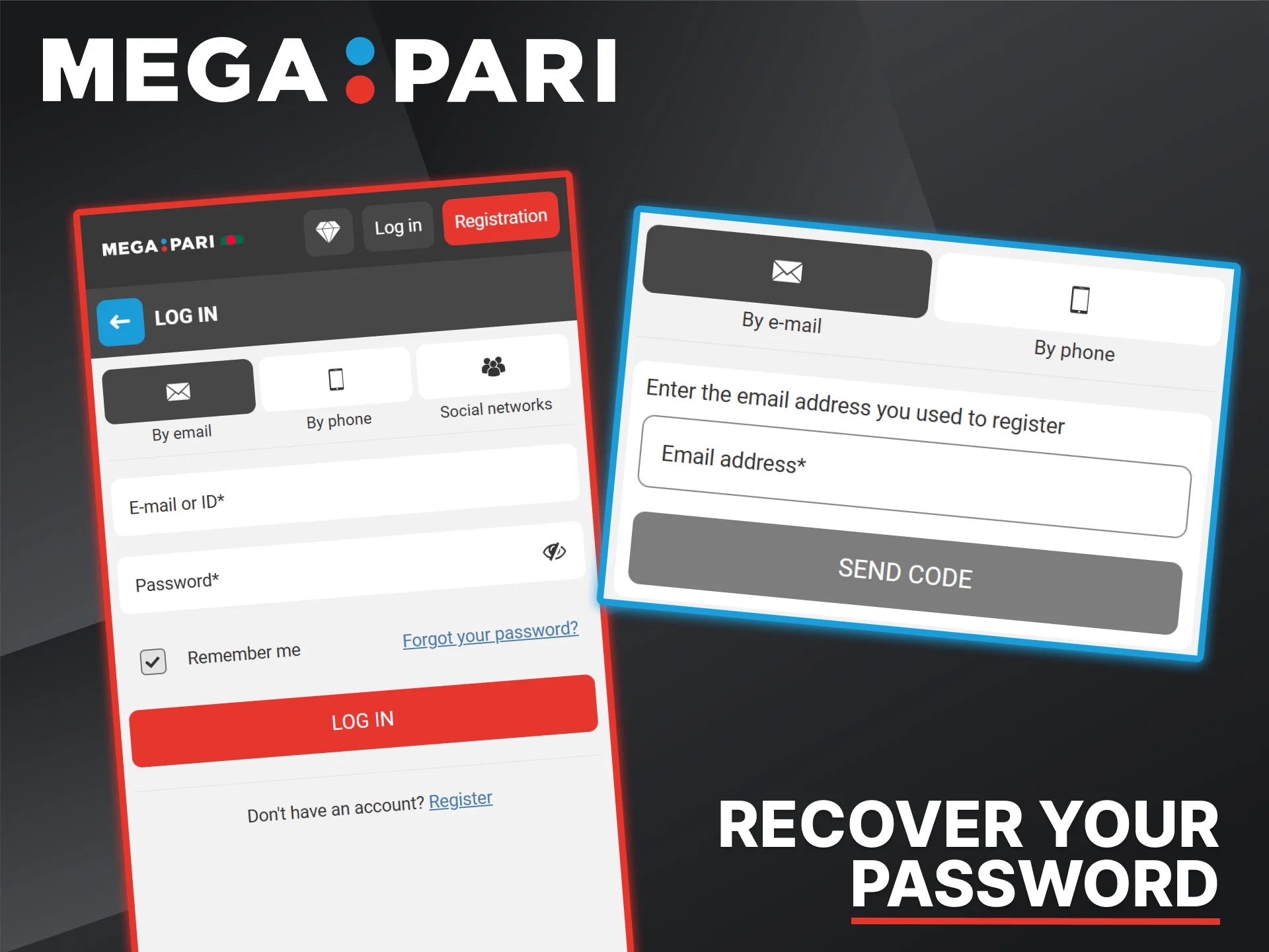Follow the simple password recovery steps to regain access to your personal account at Megapari bookmaker.