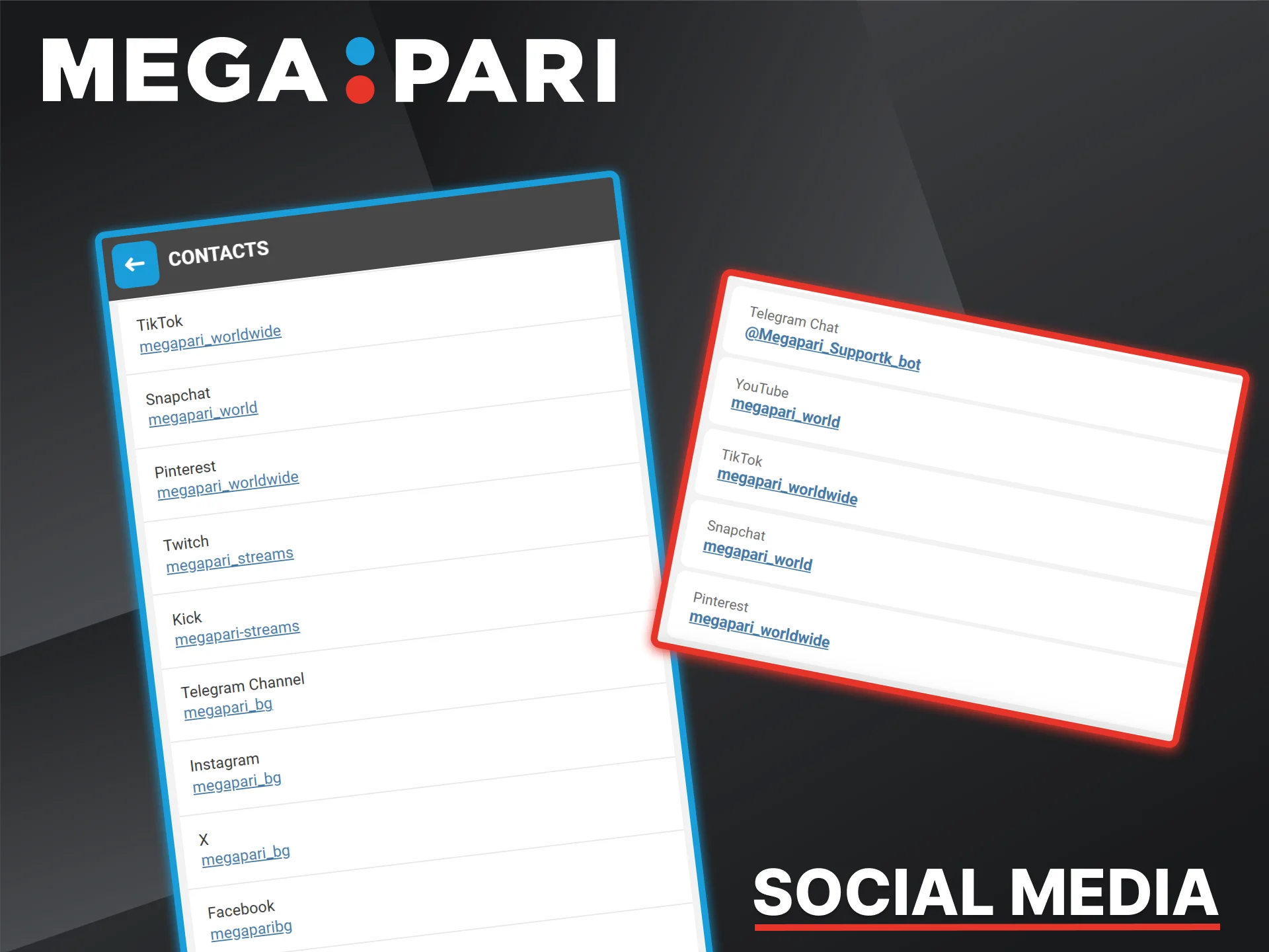 To receive quick responses from Megapari's customer support team, use popular instant messengers.