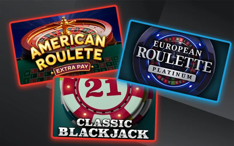Megapari Casino's digital library features traditional table games such as roulette, baccarat, and blackjack.